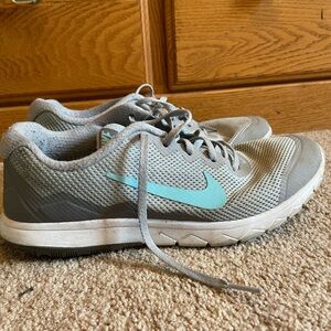 Nike Women's Gray and Teal Athletic tennis Shoes